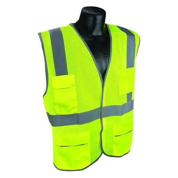 CONDOR High-Visibility Vest – Lime ANSI Class 2 S/M, Mesh, Hook-and-Loop, NWT - Picture 2 of 6